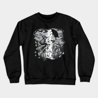 Japanese calligraphy 勇往邁進 Pushing forward Crewneck Sweatshirt